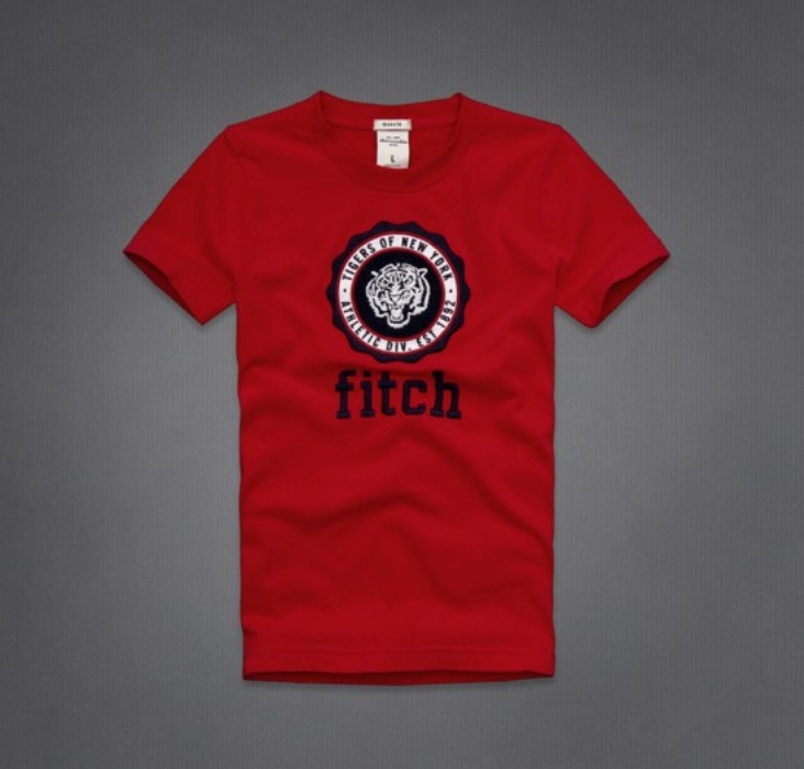 Abercrombie Fitch Hombres De Cuello Redondo Corto Remera AF5204